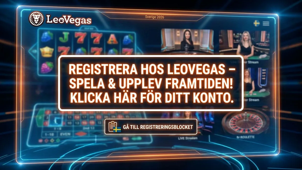 Registrera konto med bonus